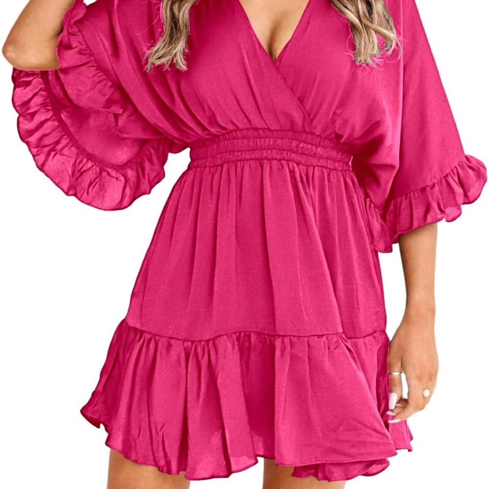 V Neck Casual Dress